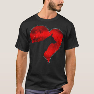T-shirt Chien de bétail australien Coeur rouge amour