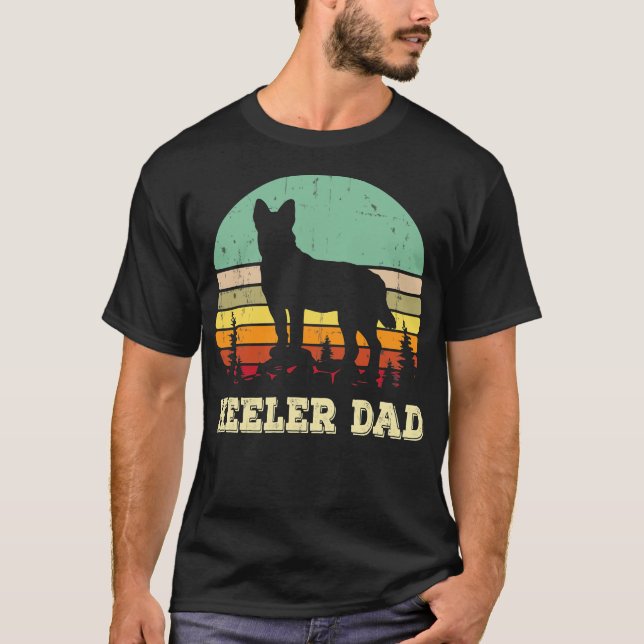 T-shirt Chien de bétail australien rouge bleu animal de co (Devant)