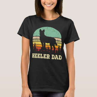 T-shirt Chien de bétail d'Australie Rouge Blue Pet Heeler 
