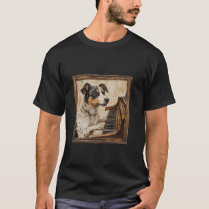 T-shirt Chien de Bétail Piano Chien