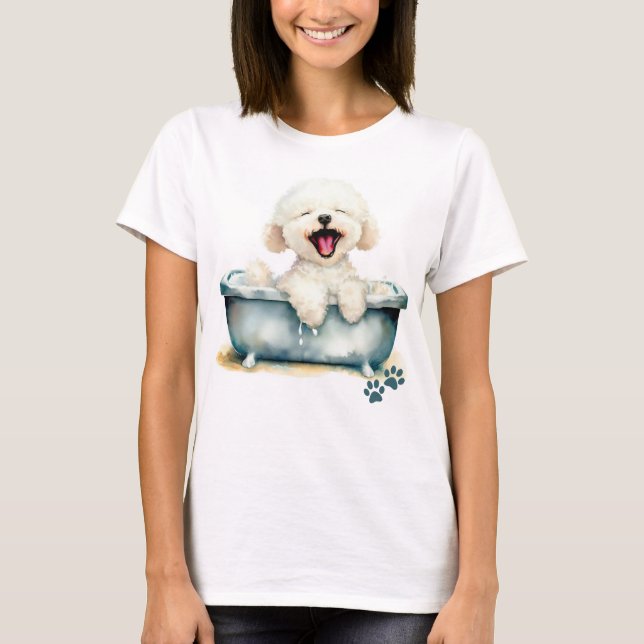 T-shirt Chien de Bichon Frise (Devant)