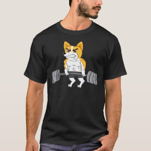 T-shirt Chien de Bodybuilding Haltérophilie Corgi