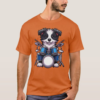 T-shirt Chien de Border Collie batteur cool conception de 