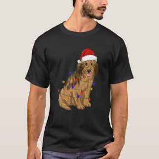 T-shirt Chien de Briard portant les lumières Casquettes de