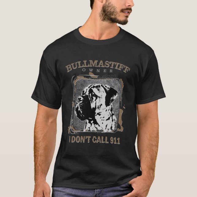 T-shirt Chien de Bullmastiff (Devant)