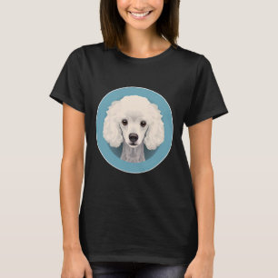 T-shirt Chien de caniche noir Chien d'amour minimal Chiens