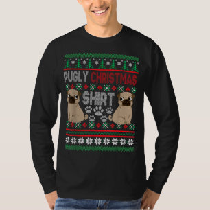 T-shirt Chien de Carlin moche Vilain Noël Noël Noël Carlin