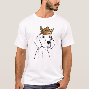 T-shirt Chien de chasse américain portant la couronne