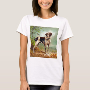 T-shirt Chien de chasse avec oiseau dans la gueule