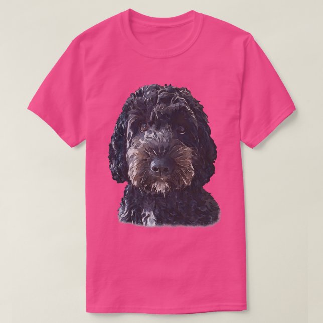 T-shirt Chien de chien de Cockapo noir  (Design devant)