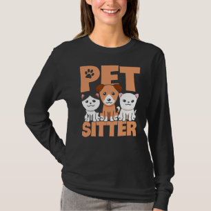 T-shirt Chien de chien de poète Graphique Animaux assis Ch