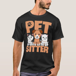 T-shirt Chien de chien de poète Graphique Animaux assis Ch