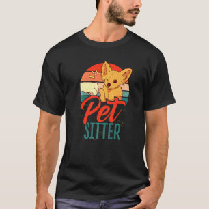 T-shirt Chien de chien de poète Graphique Animaux assis Ch