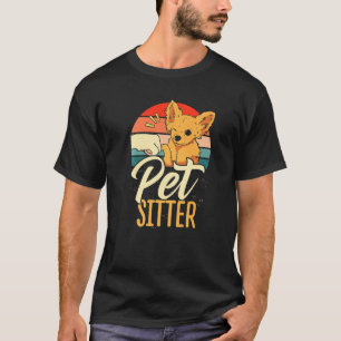 T-shirt Chien de chien de poète Graphique Animaux assis Ch