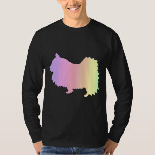 T-shirt Chien de Chien de Poméranie Arc-en-ciel