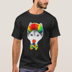 T-shirt Chien de cirque drôle clown Husky sibérien