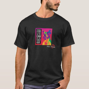 T-shirt Chien de coeur vide pour Chemise noire