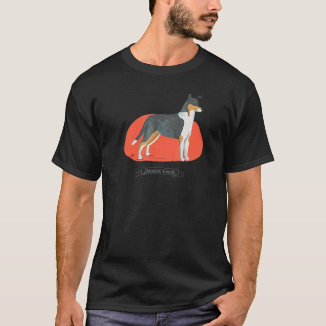 T-shirt Chien de Collie lisse (Devant)