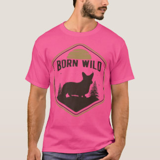 T-shirt Chien de Corgi gallois Retro1585