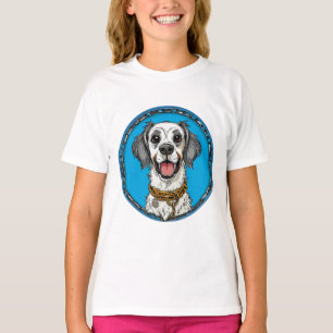T-shirt Chien de dessin animé mignon