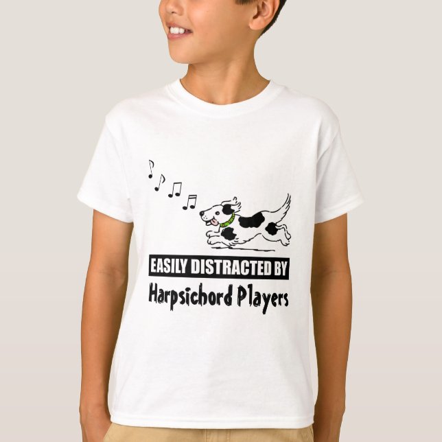 T-shirt Chien de dessin distrait par les joueurs de Harpsi (Devant)