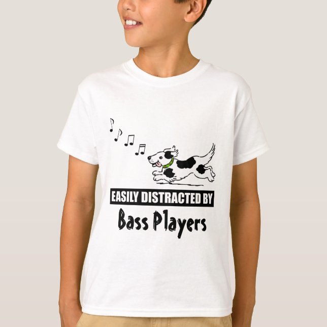T-shirt Chien de dessin facile distrait par les joueurs de (Devant)