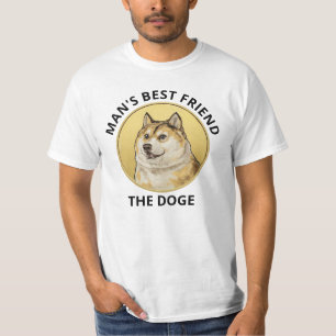 T-shirt Chien de Dogecoin Personnalisé Blanc