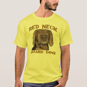 T-SHIRT CHIEN DE GARDE DE COU ROUGE