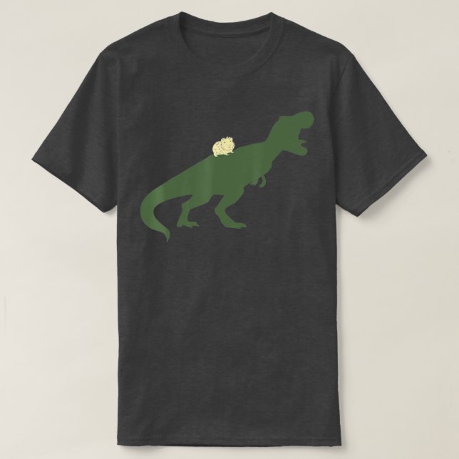 T-shirt Chien de Guinée Dinosaure T-Rex Guinéen Pig - 1 (Design devant)