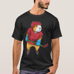 T-shirt Chien de Guinée Hockey sur glace bâton de hockey s