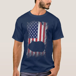 T-shirt Chien de Guinée patriotique Drapeau américain Cool