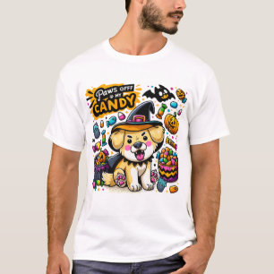 T-shirt Chien de Halloween en colère dans un chapeau de so