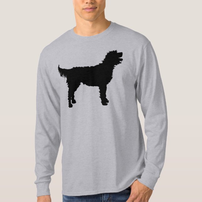T-shirt Chien de Labradoodle (dans le noir) (Devant)
