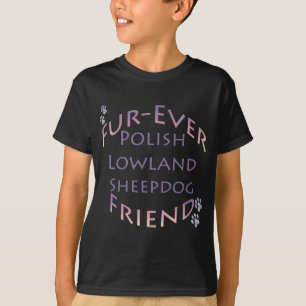T-shirt Chien de laine polonaise Fur toujours ami