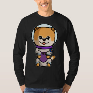 T-shirt Chien de l'espace Cute Chibi Pomeranian Chiot Poin