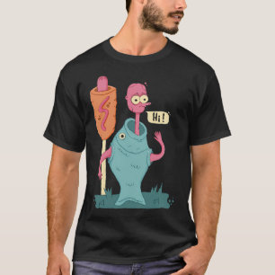 T-shirt Chien de maïs et homme étrange habillé en bungeopp