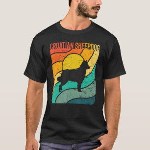 T-shirt Chien de mer croate Vintage Sunset Maman Papa