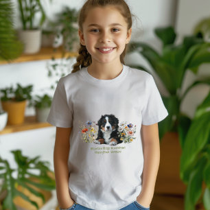 T-shirt Chien de montagne bernois dans les fleurs sauvages