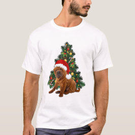 T-shirt Chien de Noël de Shar Pei, Chien de Noël de Xmas S