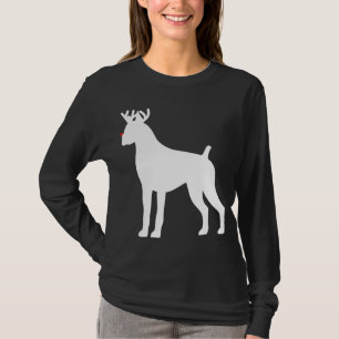 T-shirt Chien de Noël du renne de boxe