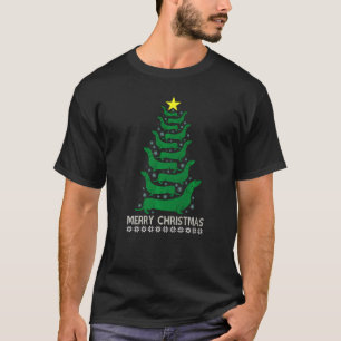 T-shirt Chien de Noël en forme de Teckel