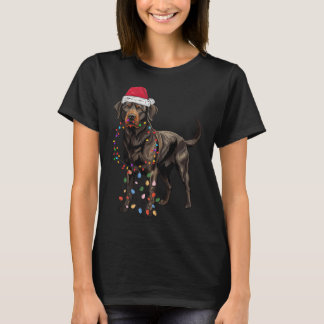 T-shirt chien de noël labrador énorme