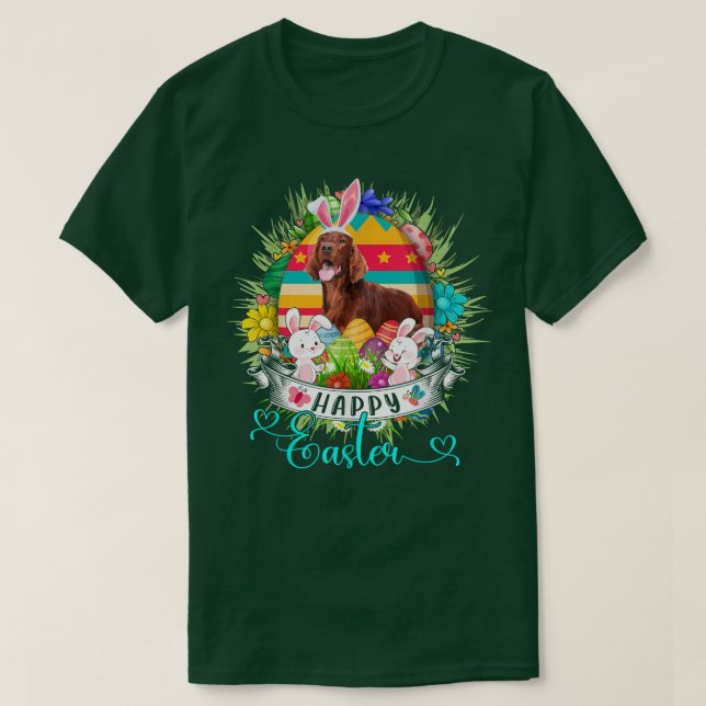 T-shirt Chien De Pâques Dans Les Oeufs De Pâques Paniers B (Design devant)