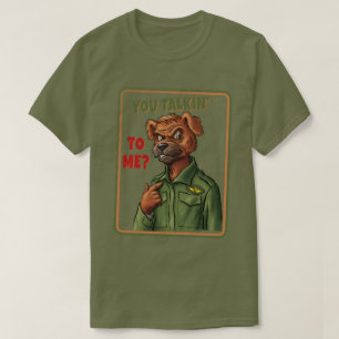 T-shirt Chien de parodie rétro – Tu me parles ?