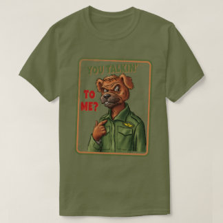T-shirt Chien de parodie rétro – Tu me parles ?