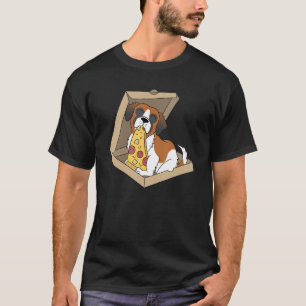 T-shirt Chien de pizza Saint-Bernard Chien de pizza Saint-
