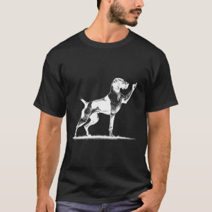 T-shirt Chien de Pointeur Rudoyé Trou de Chien Pointeur Al