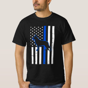 T-shirt Chien de police berger allemand K9 Patriotique