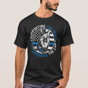 T-shirt Chien de police K9 soutenant le bureau de police K