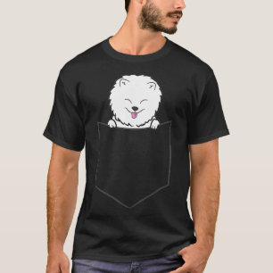 T-shirt Chien de Poméranie dans une poche Poméranie
